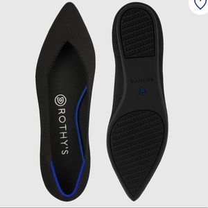Rothy’s black pointed toe flats 10.5